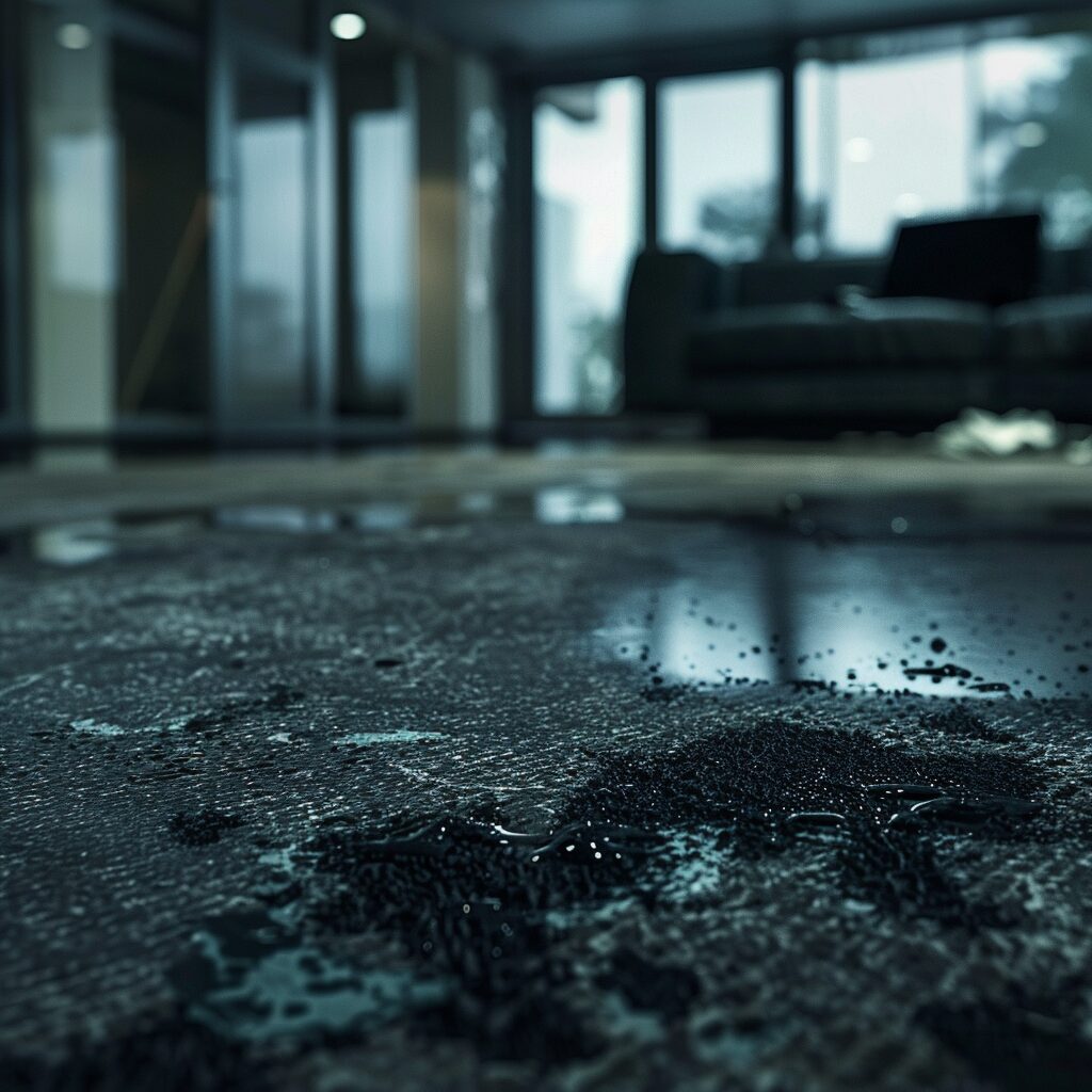 Brudna podłoga do gruntownego czyszczenia