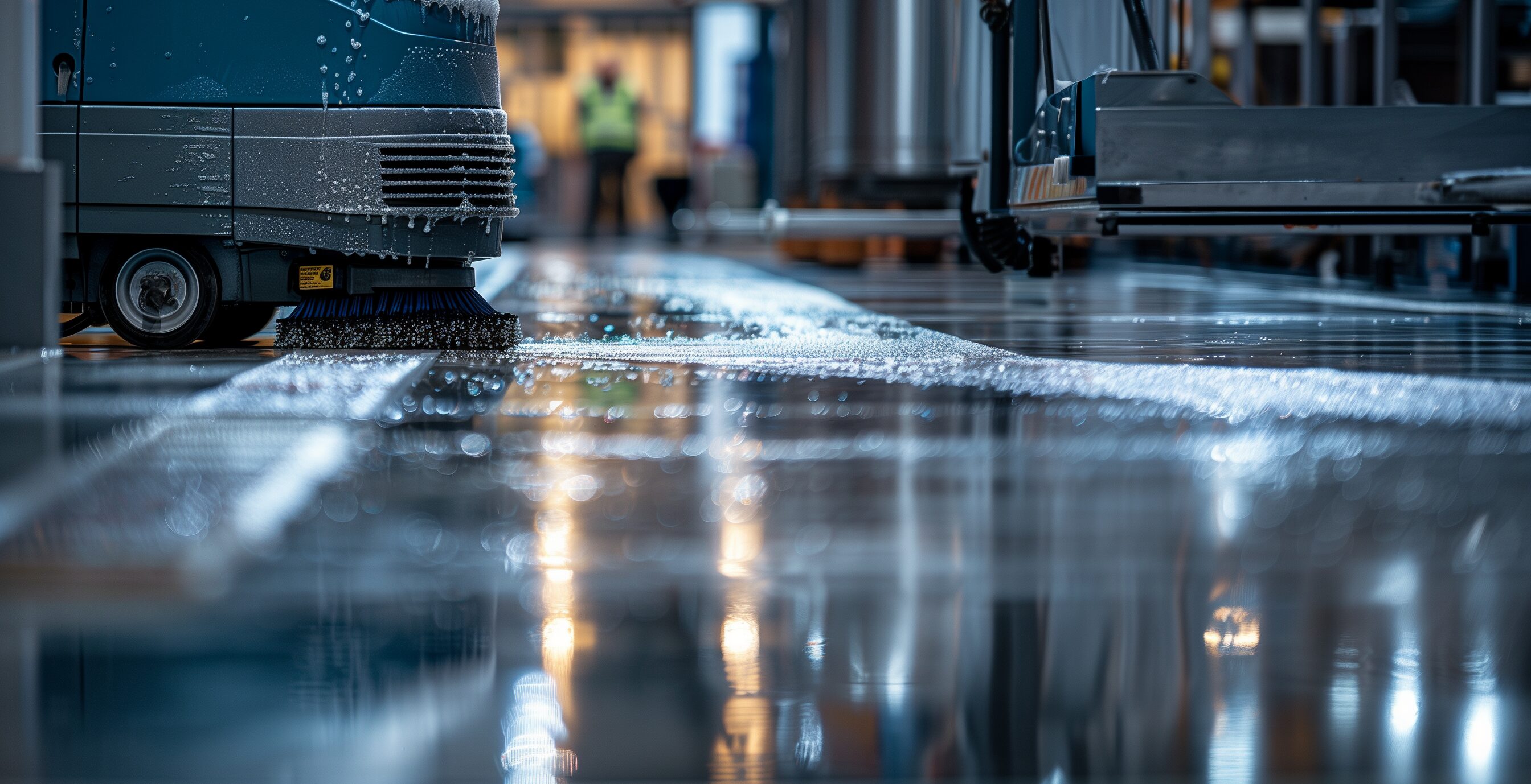 Wykładzina w firmie w trakcie czyszczenia